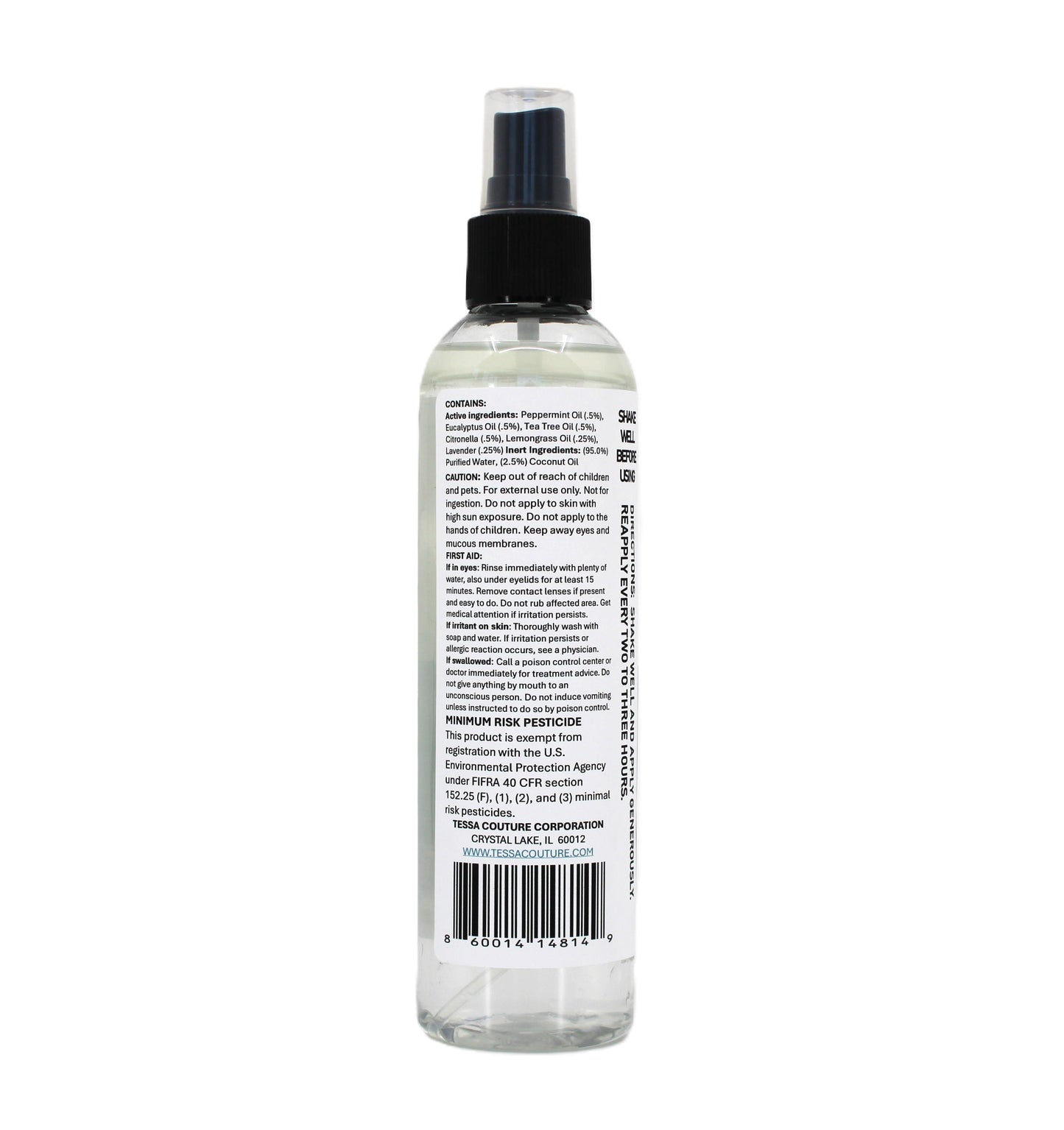 🦟 LoCascio No Biters – Natural Mosquito Repellent (Lavender Scent, 8 oz)