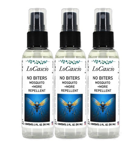 🦟 LoCascio No Biters – Natural Mosquito Repellent (3-Pack, 2 oz Travel Size)
