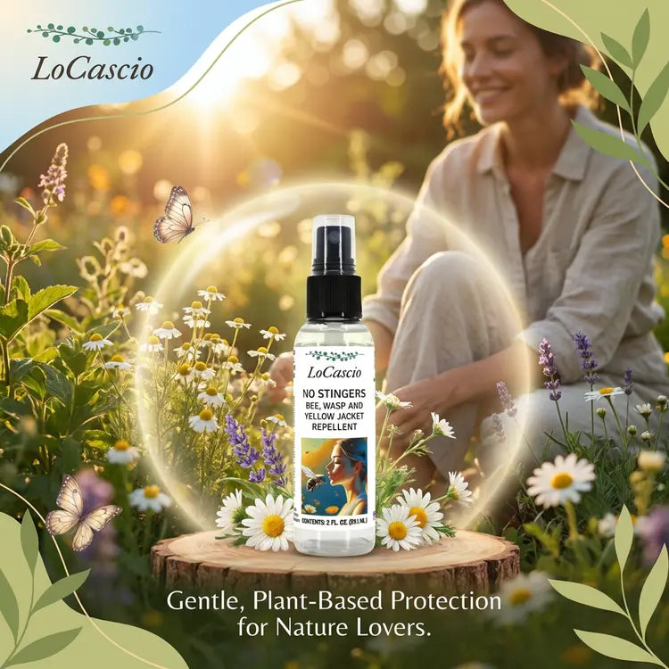 🐝 LoCascio No Stingers – Natural Wasp & Bee Repellent Spray (2 oz Travel Size)