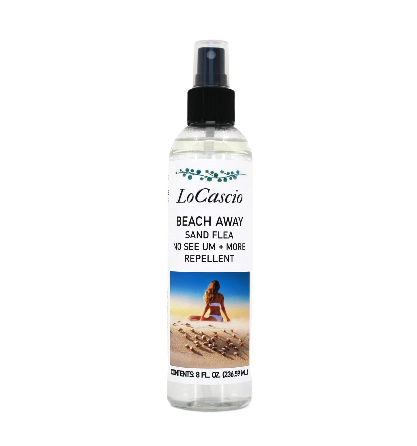 🏖️ LoCascio Beach Away – Natural Sand Flea & No-See-Um Repellent Spray (8 oz)