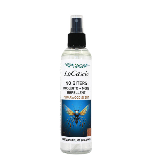 🦟 LoCascio No Biters – Natural Mosquito Repellent (Cedarwood Scent, 8 oz)