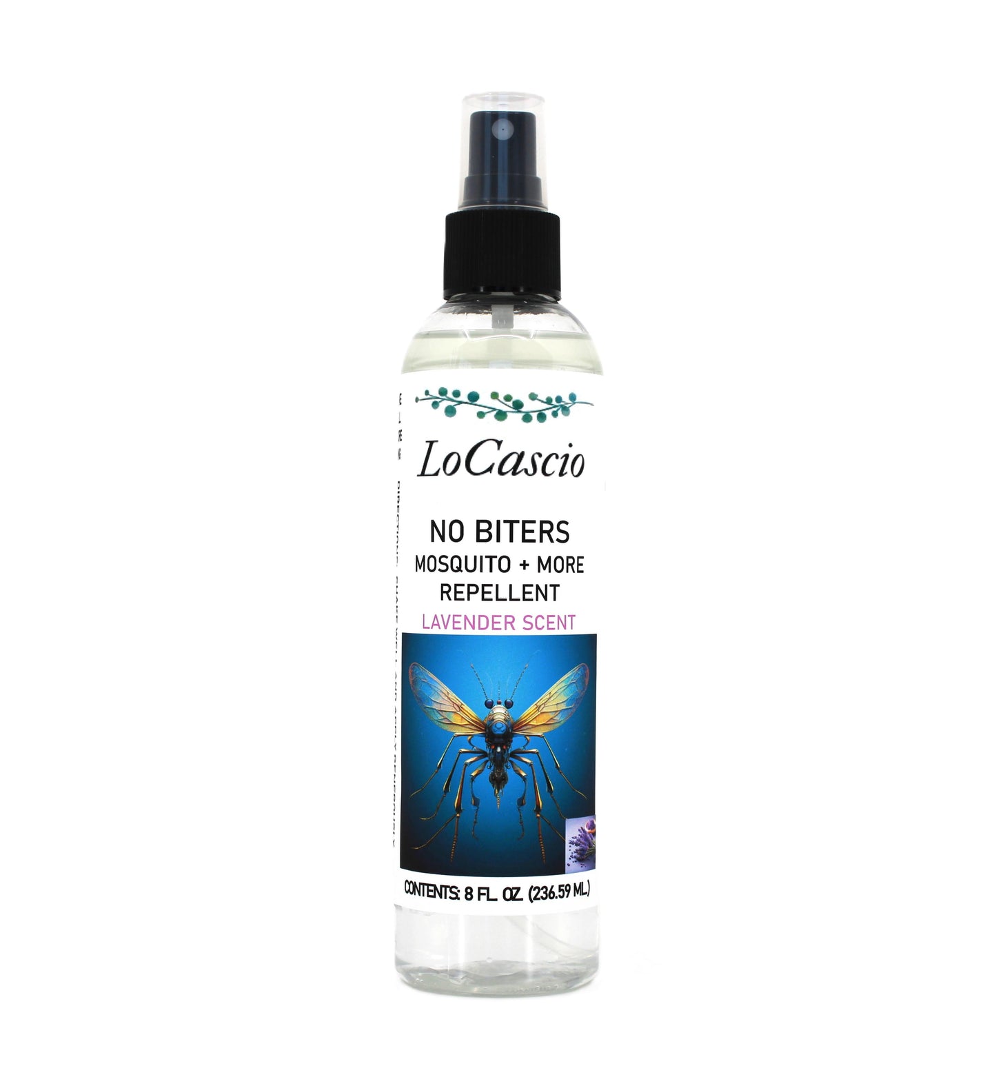 🦟 LoCascio No Biters – Natural Mosquito Repellent (Lavender Scent, 8 oz)
