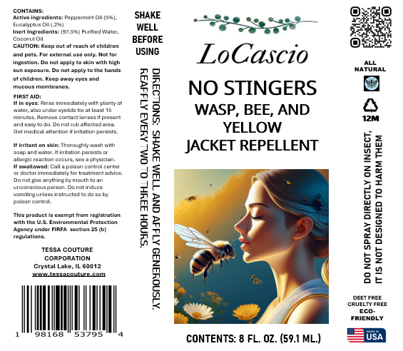 LOCASCIO- Combo Pack 3 Piece Set Each 8 oz.- Wasp & Bee Repellent - Mosquito, Bee, Tick Repellent- And Sand Flea Repellent