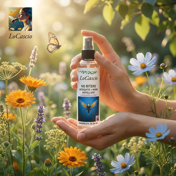 🦟 LoCascio No Biters – Natural Mosquito Repellent (Lavender Scent, 8 oz)
