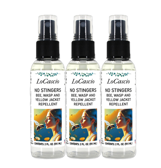 3 Pack LoCascio Wasp & Bee Repellent - 2 oz. 100% Natural, Deet Free